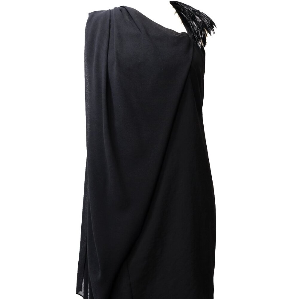 Helmut Lang Feather Shoulder Dress